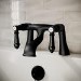 Matt Black Traditional Bath Filler - Helston