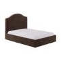 Chocolate Brown Velvet Double Ottoman Bed - Henri 

