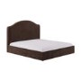 Chocolate Brown Velvet Super King Ottoman Bed - Henri 

