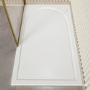 1400x800mm Rectangular Anti-Slip 30mm Slimline White Stone Resin with Gel Coat Mix Shower Tray – Hendra