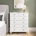 White 6 Drawer Chest of Drawers - Hampton
