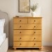 Pine 6 Drawer Chest of Drawers - Hampton