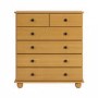 Pine 6 Drawer Chest of Drawers - Hampton