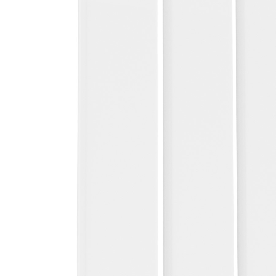 Riace White Horizontal Flat Designer Radiator 600x1020mm Single Panel 2383 BTU