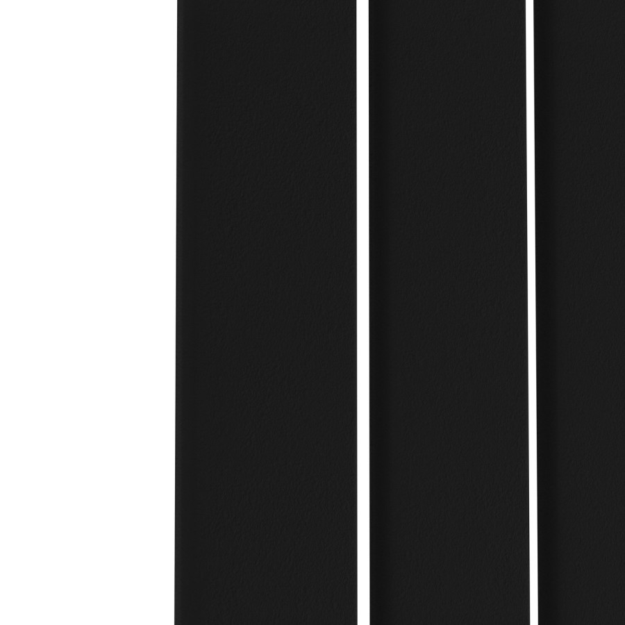 Riace Midnight Black Horizontal Flat Designer Radiator 600x408mm Single Panel 953 BTU