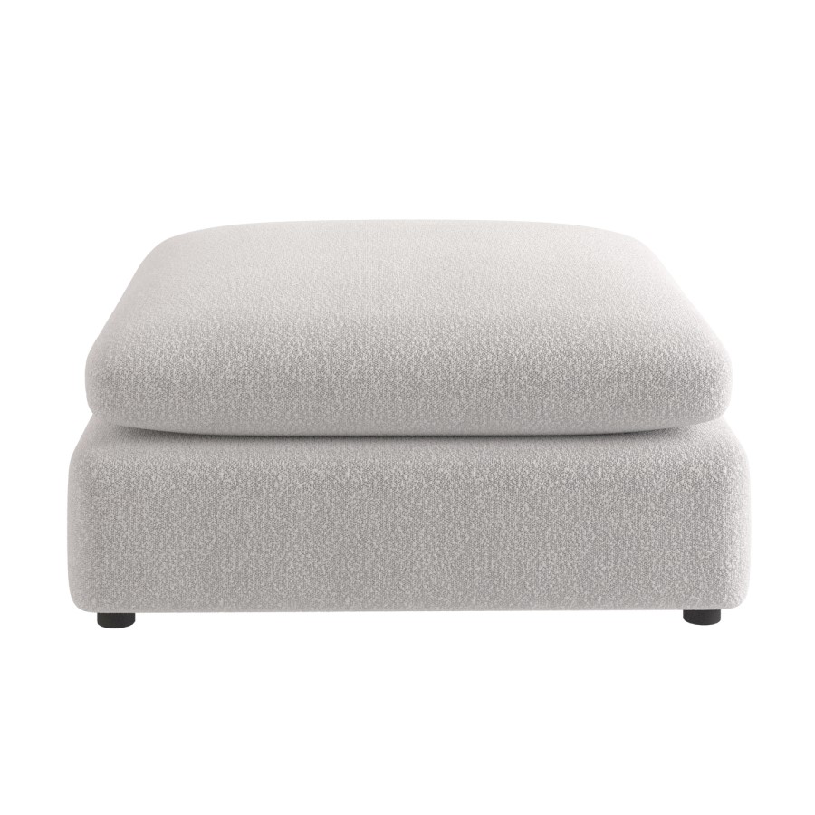 ALMOST PERFECT - Beige Boucle Footstool - Hudson