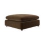 Chocolate Brown Velvet Footstool - Hudson 