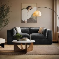 ALMOST PERFECT - Charcoal Grey Velvet 3 Seater Sofa - Hudson