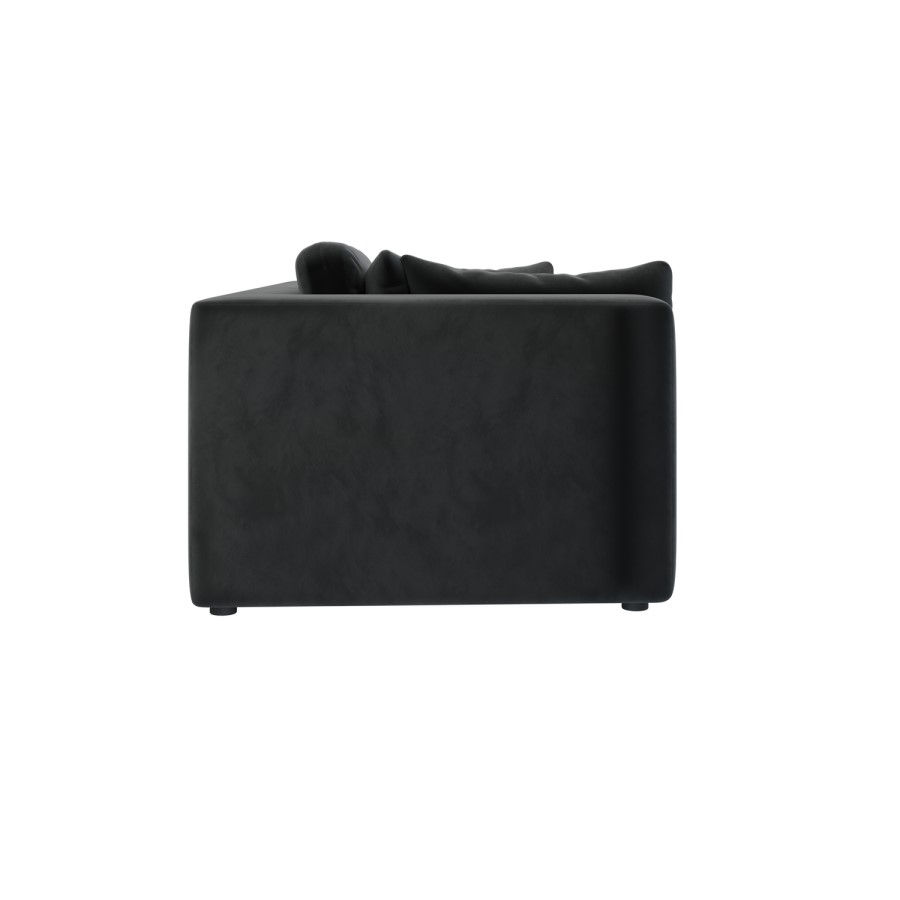 ALMOST PERFECT - Charcoal Grey Velvet 3 Seater Sofa - Hudson