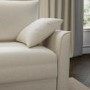 2 Seater Large Pull-Out Sofa Bed with Storage in Beige Fabric - Hunter