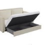 2 Seater Large Pull-Out Sofa Bed with Storage in Beige Fabric - Hunter