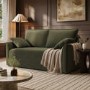 2 Seater Large Pull Out Sofa-Bed with Storage in Khaki Chenille - Hunter