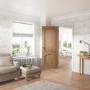 Internal Oak 2-Panel FD30 Fire Door - Unfinished - 2040 x 926 x 44mm - Louis - XL Joinery