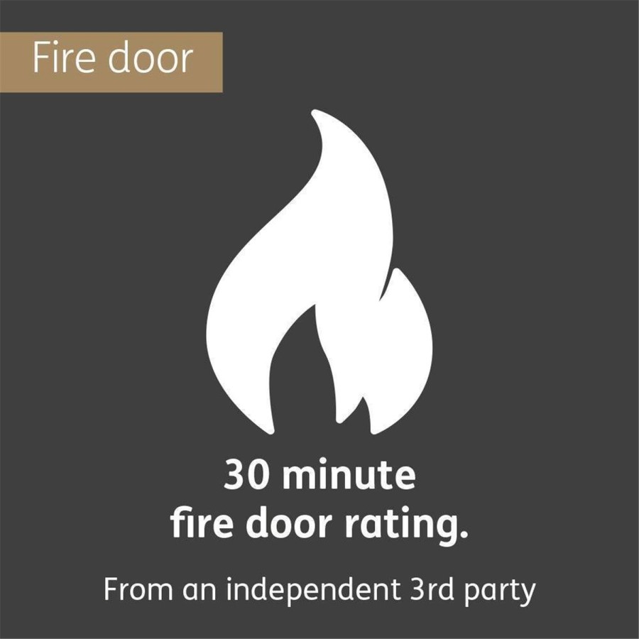 Internal Oak FD30 Fire Door - Unfinished - 2040 x 626 x 44mm - Salerno - XL Joinery