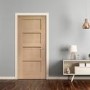 Internal Oak 4-Panel Shaker Door - Unfinished - 1981 x 762 x 35mm - XL Joinery