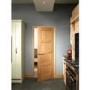 Internal Oak 4-Panel Shaker FD30 Fire Door - Unfinished - 2040 x 826 x 44mm - XL Joinery