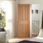 Internal Oak Victorian 4-Panel FD30 Fire Door - Unfinished - 1981 x 762 x 44mm - Victoria - XL Joinery