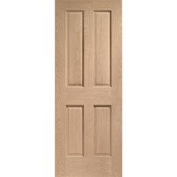 Internal Oak Victorian 4-Panel Door - Unfinished - 2040 x 626 x 40mm - Victoria - XL Joinery