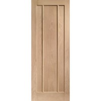 Internal Oak 3-Panel FD30 Fire Door - Unfinished - 2040 x 926 x 44mm - Worcester - XL Joinery
