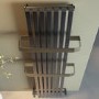 Gunmetal Vertical Single Panel Radiator with Brass Towel Bars 1600 x 500mm - Iraya