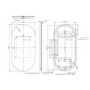 Oval Backlit Heated Bathroom Mirror with Lights 500 x 1000mm - Irena