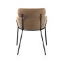 ALMOST PERFECT - Set of 2 Beige Velvet Curved Dining Chairs - Isla