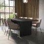 ALMOST PERFECT - Set of 2 Beige Velvet Curved Dining Chairs - Isla