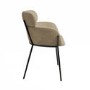 ONLY OPENED - Set of 2 Beige Faux Leather Curved Dining Chairs - Isla