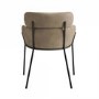 ONLY OPENED - Set of 2 Beige Faux Leather Curved Dining Chairs - Isla
