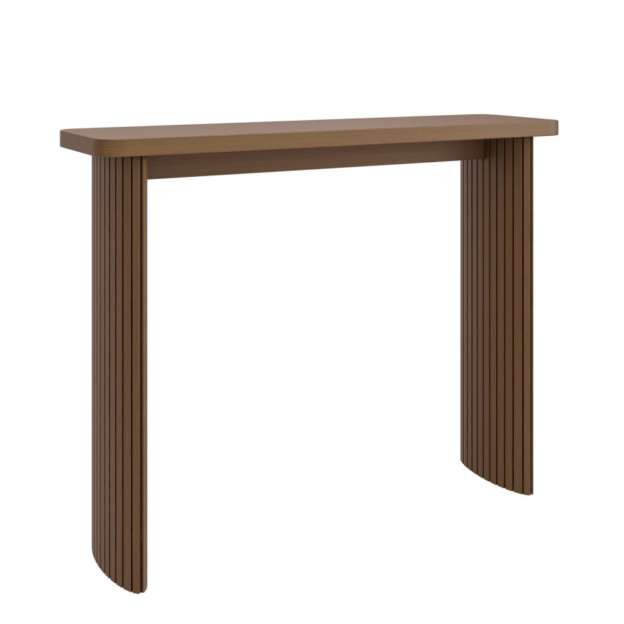 Slim & Narrow Walnut Finish Console Table - Jarel
