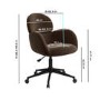 ONLY OPENED - Joelle Office Chair In Brown Velvet