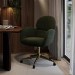 Dark Green Baby Boucle Swivel Office Chair - Joelle 