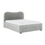 Grey Upholstered King Size Bed Frame with Storage Drawers – Joanie