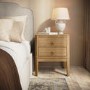 ONLY OPENED - Light Wood 2 Drawer Bedside - Josephine