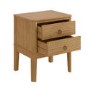 ONLY OPENED - Light Wood 2 Drawer Bedside - Josephine