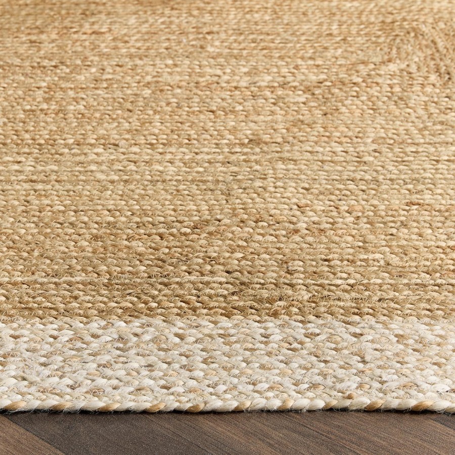 Natural Jute Rug with White Border - 150 x 80 cm - Origins