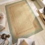 Natural Jute Rug with Green Border - 170 x 120 cm - Origins