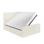 Cream Upholstered Double Side-Lift Ottoman Bed - Khloe
