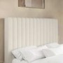 Cream Upholstered Small Double Side-Lift Ottoman Bed - Khloe