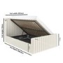 Cream Upholstered Small Double Side-Lift Ottoman Bed - Khloe
