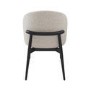 ONLY OPENED - Cream and Black Upholstered Curved Dining Chair with Wooden Exposed Back - Kori