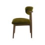 Walnut Finish Extendable Dining Table Set with 6 Green Upholstered Dining Chairs - Seats 6 - Jarel