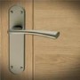 Internal Antique Brass Lever Fire Door Handle with Latch and Hinges Pack - 75mm Latch - Kuban - XL Joinery
