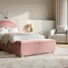Pink Velvet Ottoman Storage Blanket Box 124cm - Lacey