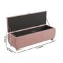 Pink Velvet Ottoman Storage Blanket Box 124cm - Lacey