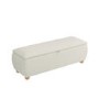 Cream Upholstered Ottoman Storage Blanket Box 124cm - Lacey