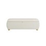 Cream Upholstered Ottoman Storage Blanket Box 124cm - Lacey