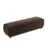 Brown Velvet Ottoman Storage Blanket Box 150cm - Lacey