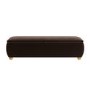 Brown Velvet Ottoman Storage Blanket Box 150cm - Lacey