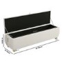 Cream Upholstered Ottoman Storage Blanket Box 150cm - Lacey